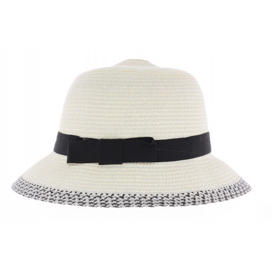 Pauline white cloche hat