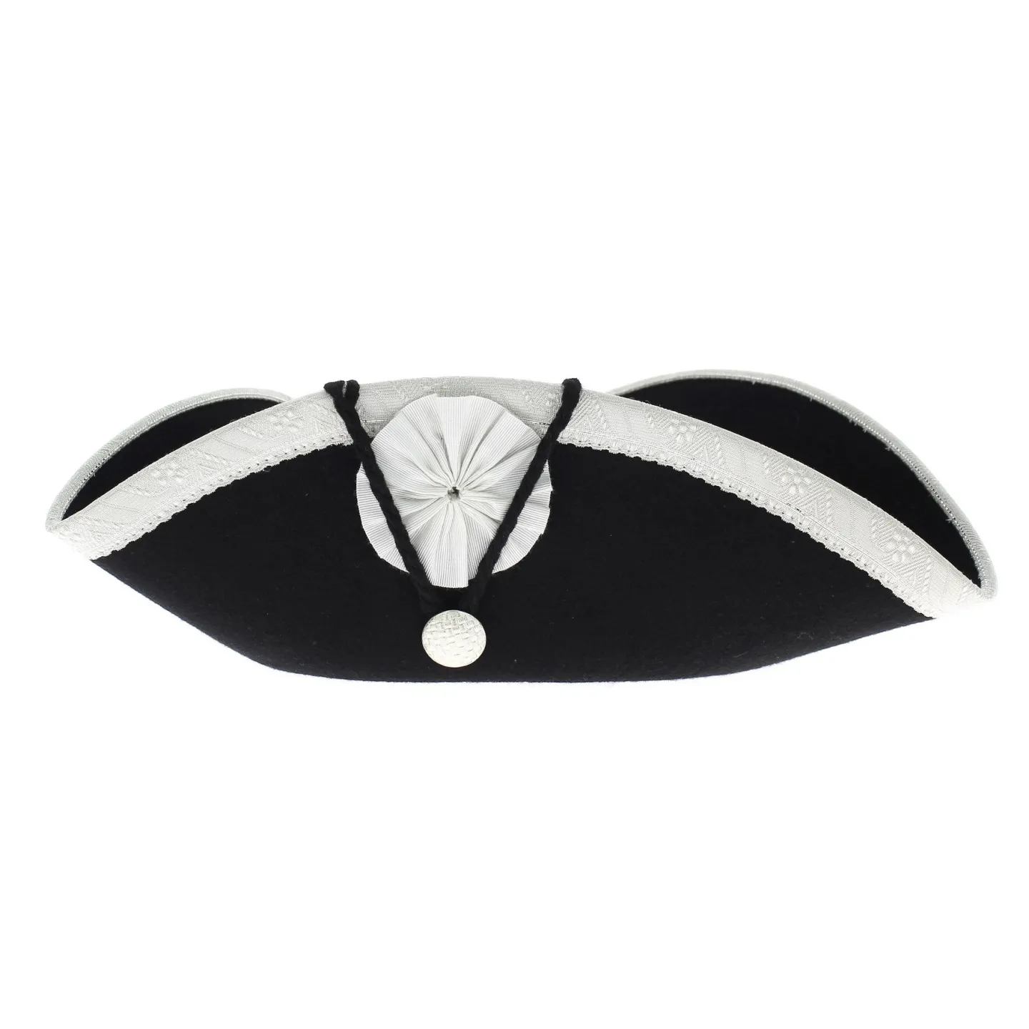 Revolution Tricorn with Silver Border Black Felt Reference: 5159 | Chapellerie Traclet