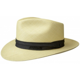 Chapeau panama blanc cass\u00e9-brun style d\u00e9contract\u00e9 Accessoires Chapeaux Chapeaux Panama 