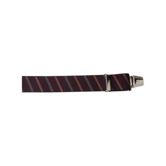Eggplant Wide Striped Suspenders