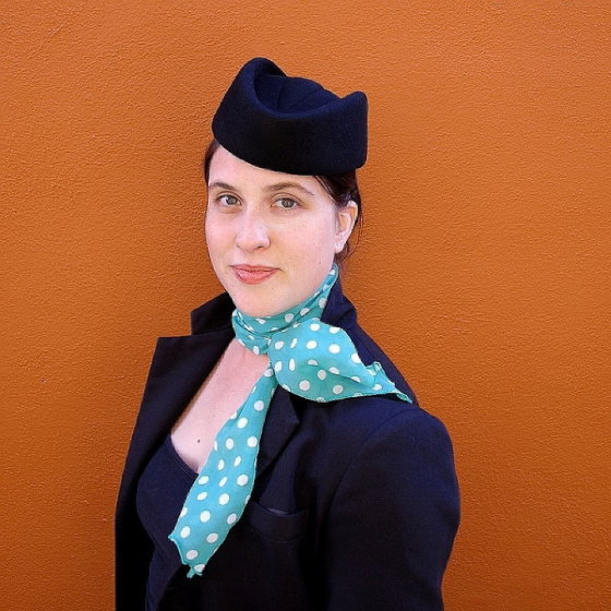 Black Flight Attendant Pillbox Hat Black Flight Attendant Pillbox Hat