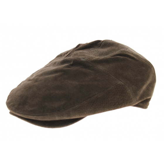 Brown Leather Flat Cap Ralph