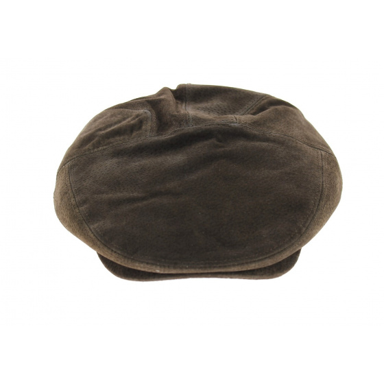 Casquette Cuir Plate Ralph Marron