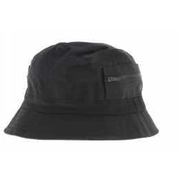 Bucket Hat - Black Cotton Fabric