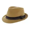 Leather Trilby Hat - Brown Strike - Traclet Boutique Reference: 5283 | Traclet Hat Shop