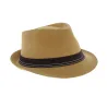 Chapeau Trilby cuir - Strike Marron - Boutique Traclet Reference : 5283 | Chapellerie Traclet