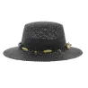 Giuditta - Black straw cap Reference: 5299 | Traclet Hat Shop