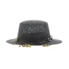 Giuditta - Black straw cap Reference: 5299 | Traclet Hat Shop