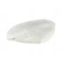 White Cotton Bianca Flat Cap - Traclet