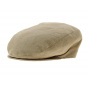 Beige summer flat cap