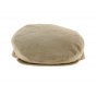 Beige summer flat cap