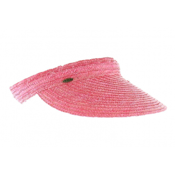 Straw Visor Cap - Pink 