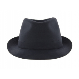 Trilby Hat Cotton Blue Navy