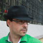 Black Teton fabric trilby hat