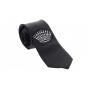Silver Crown Rhinestone Silk Tie