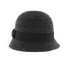 Maithe Black Straw Cloche Hat Reference: 5376 | Traclet Hat Shop