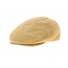 Beige Ralph Flat Leather Cap