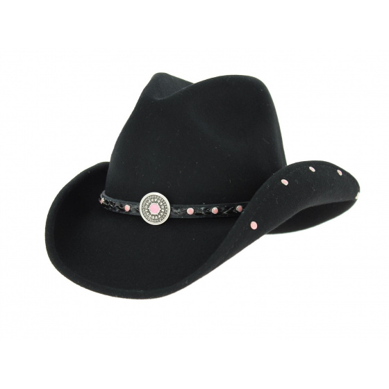 Baby Jane Kids Black Wool Felt Hat - Bullhide