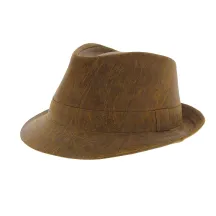 chapeau trilby cuir marron Reference : 5451 | Chapellerie Traclet