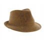 Trilby hat brown leather