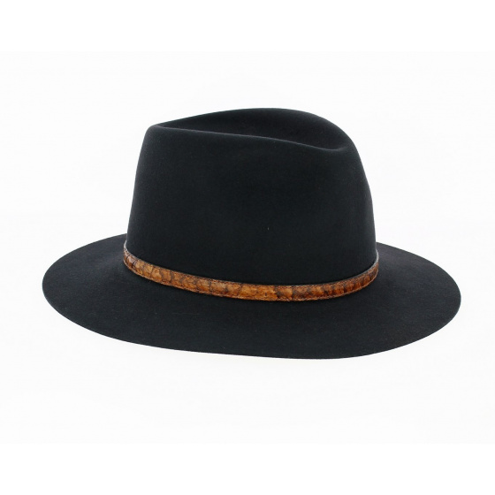 Chapeau Banjo Patterson Feutre Poil Noir - Akubra Chapeau Banjo Patterson Feutre Poil Noir - Akubra