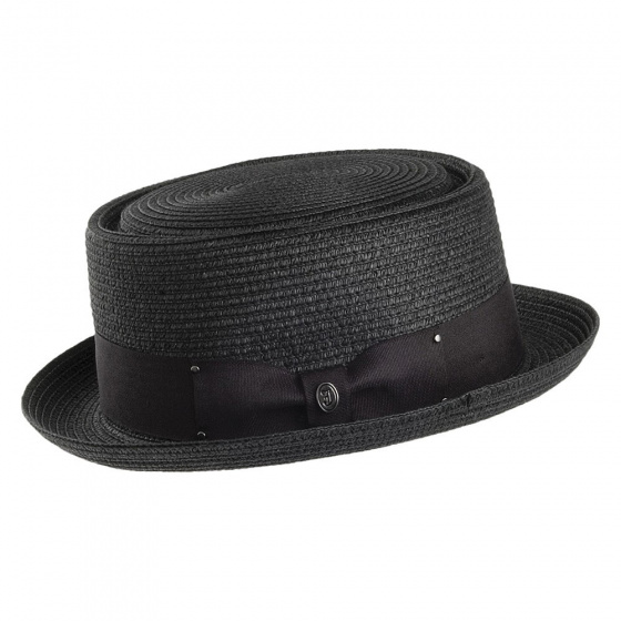 Black Pork Pie Hat - Traclet