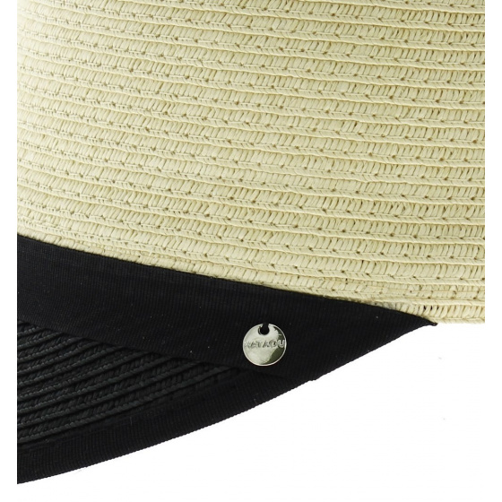 Casquette paille style bombe 