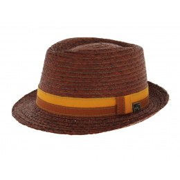 Fedora Hat - Ashley Raffia Teak