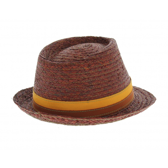 Fedora Hat - Ashley Raffia Teak