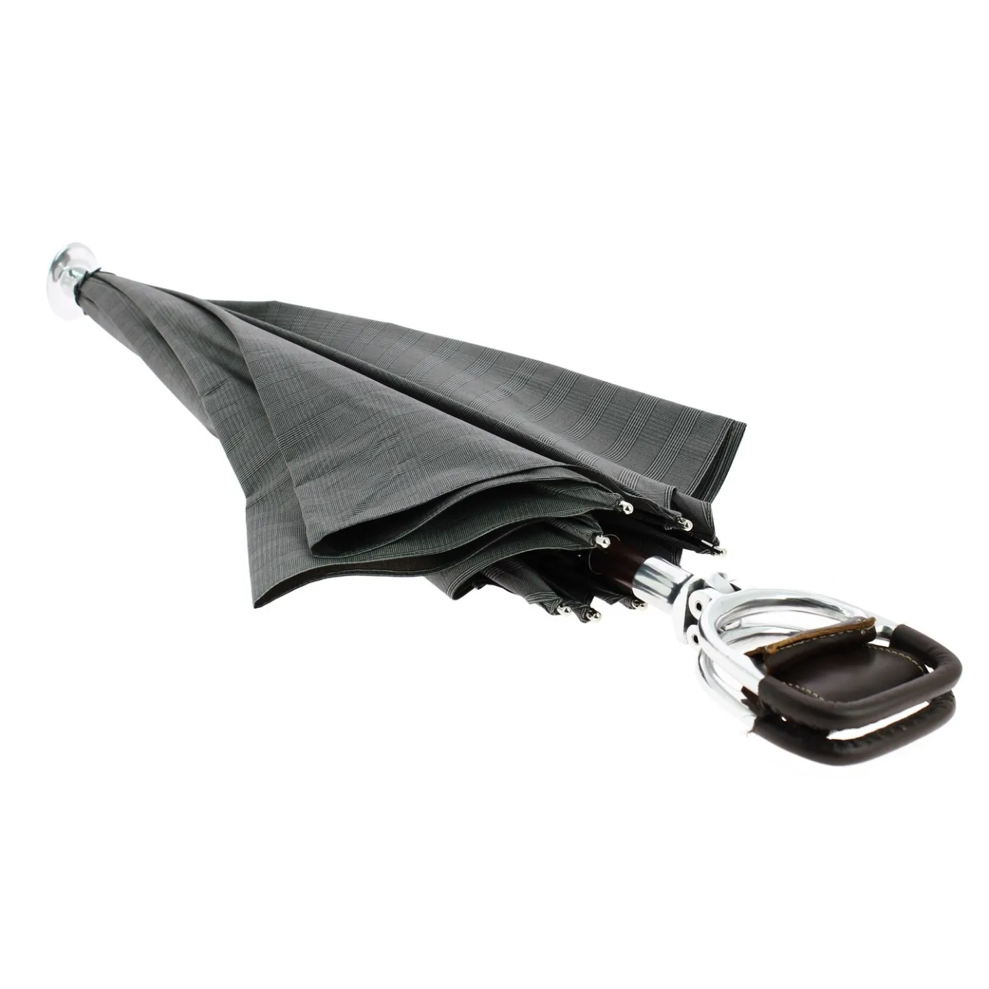 Grey walking stick-seat umbrella - Il Marchesato Reference: 5642 | Traclet Hat Shop