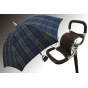 Green cane-seat umbrella - Il Marchesato      