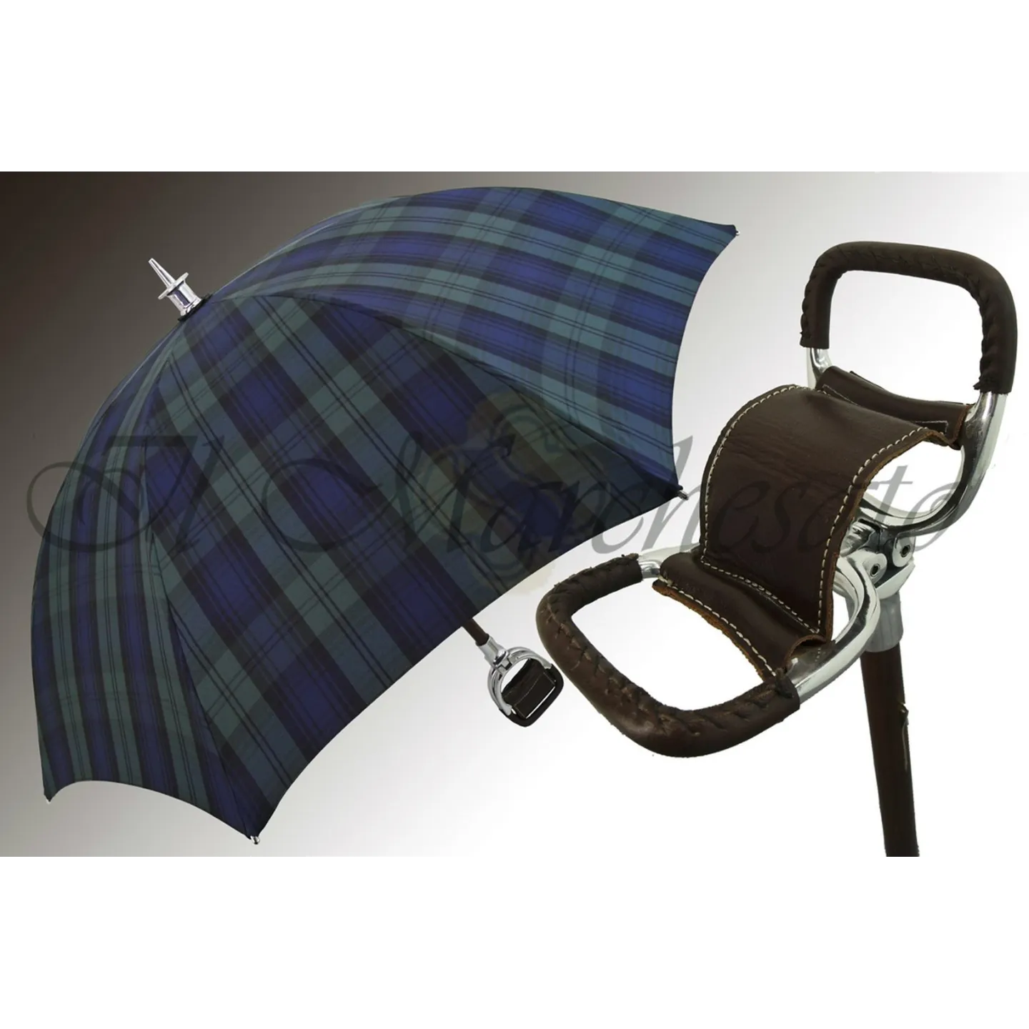 Canne-siège parapluie vert - Il Marchesato Reference : 5643 | Chapellerie Traclet