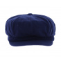 Navy Blue Fleece Newsboy Cap