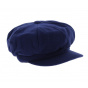 Navy Blue Fleece Newsboy Cap