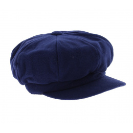Navy Blue Fleece Newsboy Cap