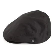 Black cotton Flat Cap by Jaxon Reference: 5827 | Chapellerie Traclet