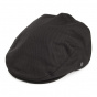 Black cotton Flat Cap by Jaxon