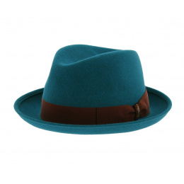 Chapeau melon Borsalino - Bleu canard