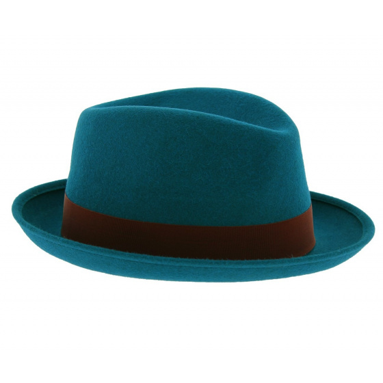 Chapeau Trilby Celeste Feutre Poil Bleu - Borsalino