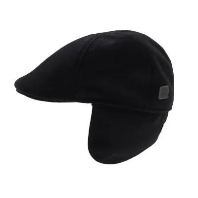 Gatsby Black ear flap cap - Göttmann Reference: 5853 | Chapellerie Traclet