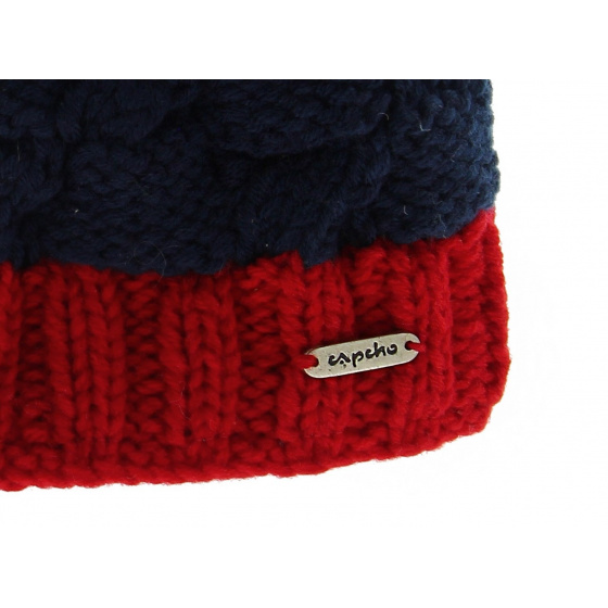 Nuby Beanie - Cherry-red Cable Knit