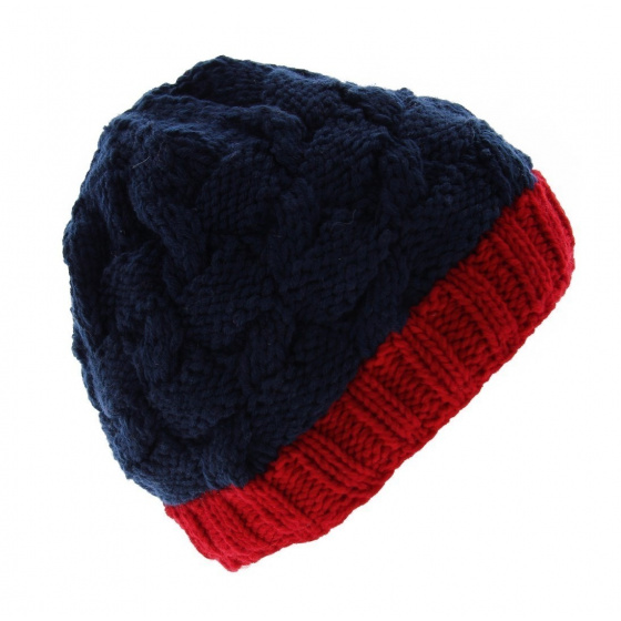 Nuby Beanie - Cherry-red Cable Knit