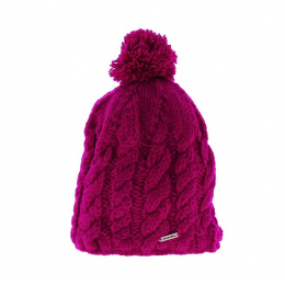 bonnet fuchsia en laine, bonnet fait main, bonnet pour 2 à 8 ans, bonnet  laine, bonnet fille, bonnet couture, bonnet français