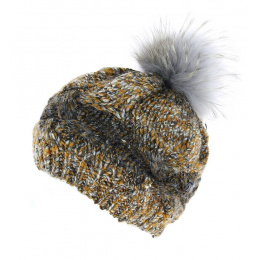 Pom pom beanie - Caramello