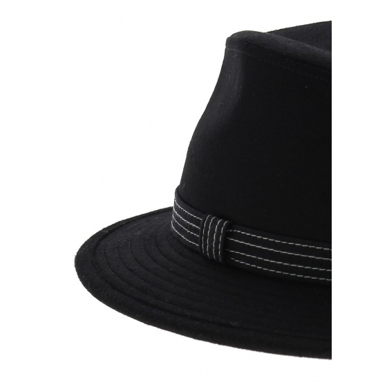 Chapeau Traveller Skylar cachemire Noir