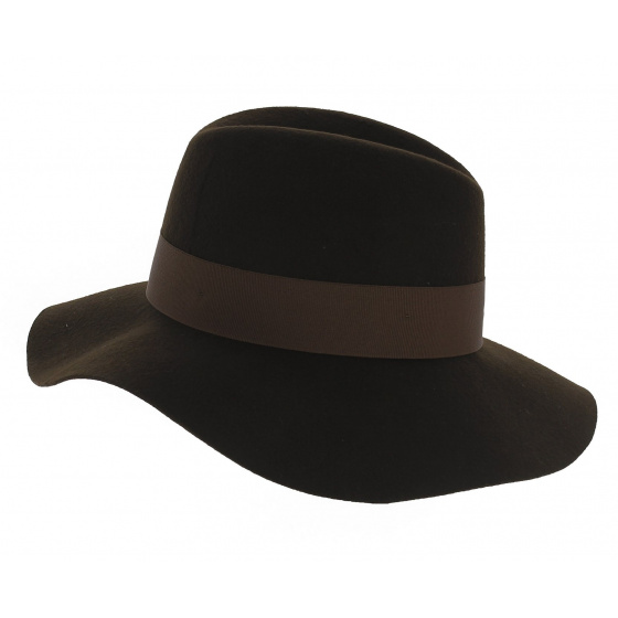 Hemera Felt Wide Brim Hat - Brown