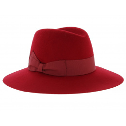 Hemera Felt Wide Brim Hat - Red