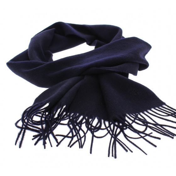 Blue Wool Scarf Made In France - Traclet