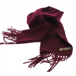 Burgundy wool scarf - Traclet