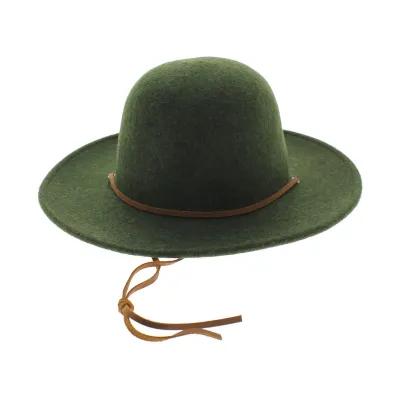 Capeline Tiller Feutre Laine Vert Sapin- Brixton Reference : 2638 | Chapellerie Traclet